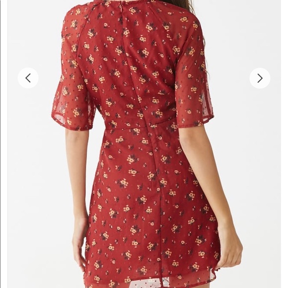 Floral Print Tie Front Dress - Picture 3 of 6